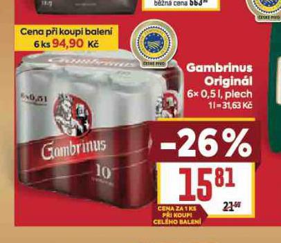 PIVO GAMBRINUS ORIGINL