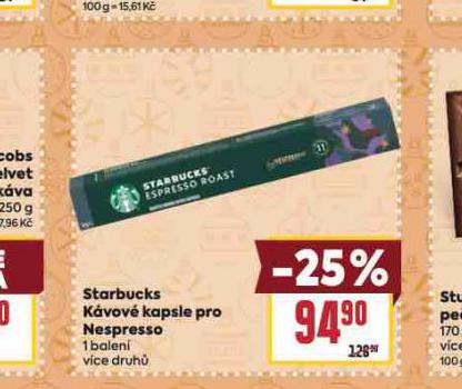 STARBUCKS KVOV KAPSLE PRO NESPRESSO