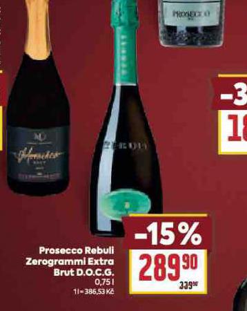 PROSECCO REBULI ZEROGRAMMI EXTRA BRUT D.O.C.G.