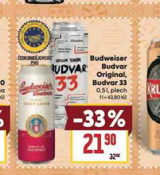 PIVO BUDWEISER BUDVAR ORIGINAL