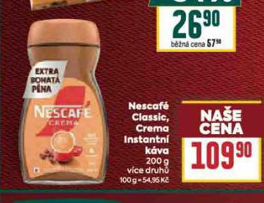 NESCAF CLASSIC, CREMA INSTANTN KVA