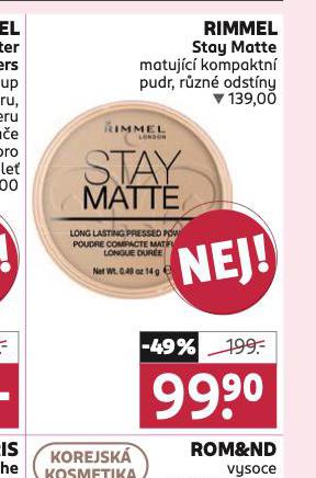 RIMMEL MATUJC KOMPAKTN PUDR