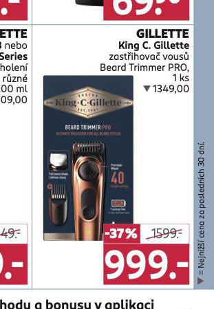 GILLETTE KING C GILLETTE ZASTIHOVA VOUS