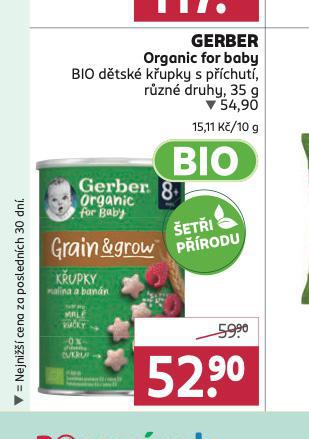 GERBER ORGANIC FOR BABY BIO DTSK KUPKY S PCHUT