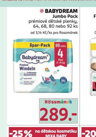 BABYDREAM JUMBO PACK PLENKY