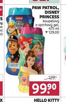 PAW PATROL, DISNEY PRINCESS KOUPELOV SPRCHOV GEL