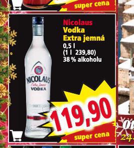 NICOLAUS VODKA EXTRA JEMN VODKA