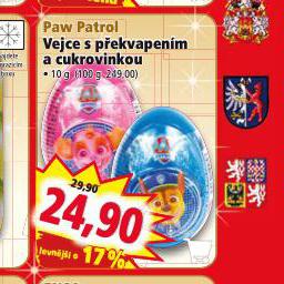 PAW PATROL VEJCE S PEKVAPENM A CUKROVINKOU