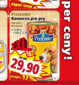 PRETENDER KONZERVA PRO PSY