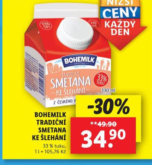 BOHEMILK TRADIN SMETANA KE LEHN 33%