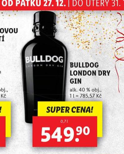 BULLDOG LONDON DRY GIN