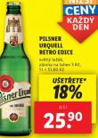 PIVO PILSNER URQUELL RETRO EDICE