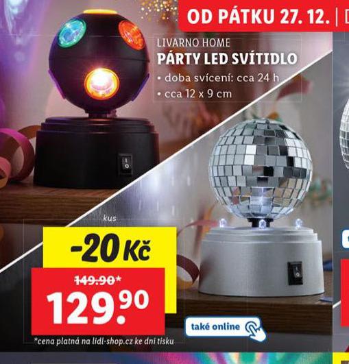 PRTY LED SVTIDLO