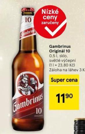 PIVO GAMBRINUS ORIGINL 10