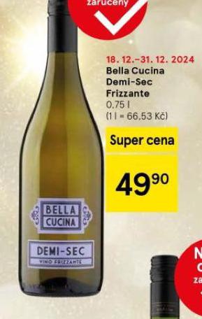 BELLA CUCINA DEMI-SEC FRIZZANTE