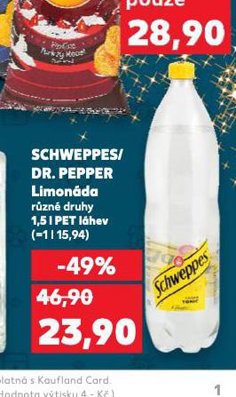 SCHWEPPES / DR. PEPPER LIMONDA