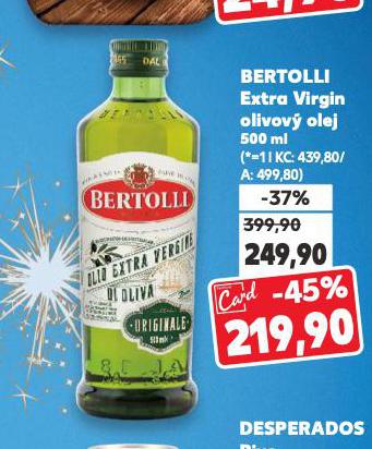 BERTOLLI EXTRA VIRGIN OLIVOV OLEJ