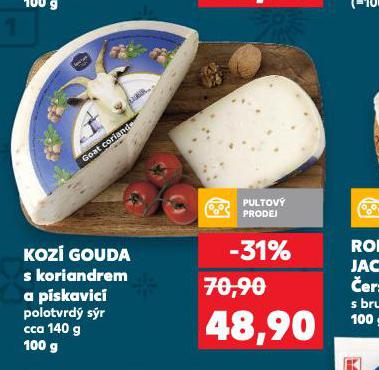 KOZ GOUDA S KORIANDREM A PSKAVIC