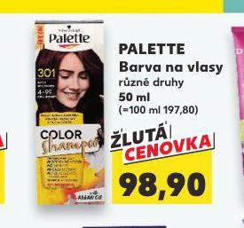 PALETTE BARVA NA VLASY