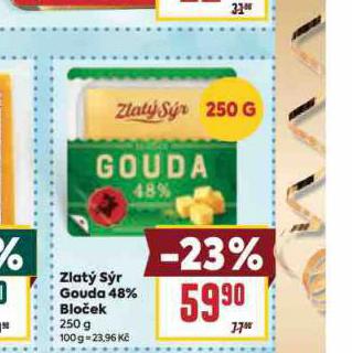 ZLAT SR GOUDA 48% BLOEK