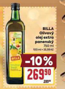 BILLA OLIVOV OLEJ EXTRA PANENSK