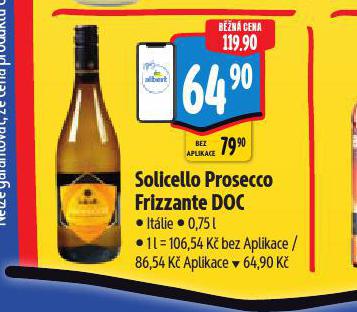 SOLICELLO PROSECCO FRIZZANTE DOC