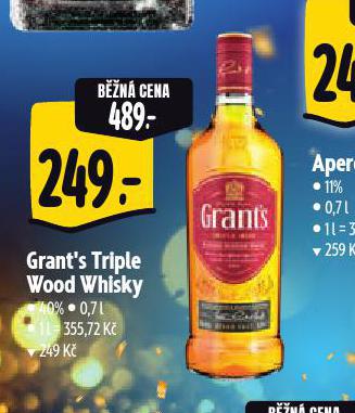 GRANTS TRIPLE WOOD WHISKY