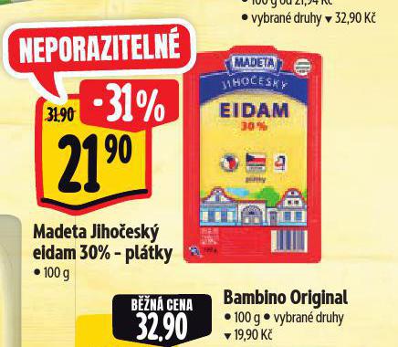 MADETA JIHOESK EIDAM 30% PLTKY