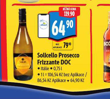 SOLICELLO PROSECCO FRIZZANTE DOC