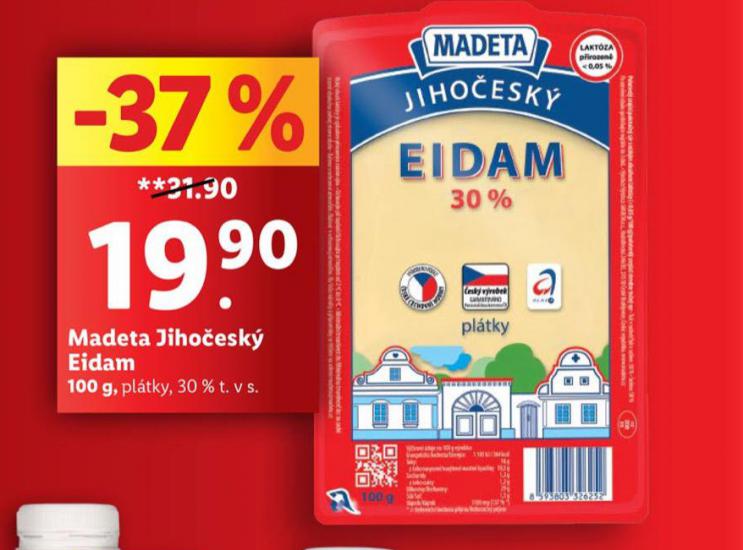 MADETA JIHOESK EIDAM 30% PLTKY