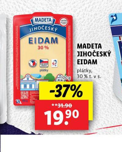 MADETA JIHOESK EIDAM 30% PLTKY