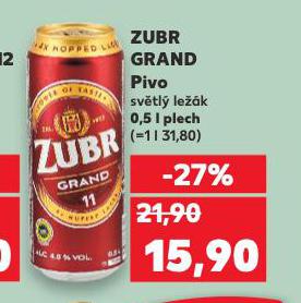 PIVO ZUBR GRAND