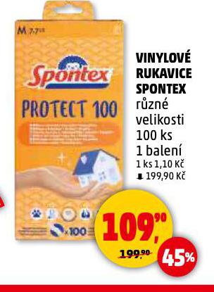 VINYLOV RUKAVICE SPONTEX