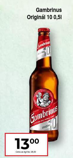 PIVO GAMBRINUS ORIGINL 10