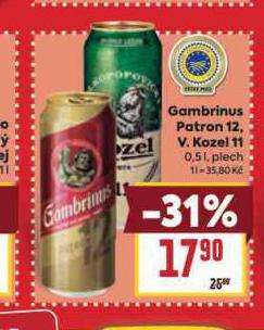 PIVO GAMBRINUS PATRON 12