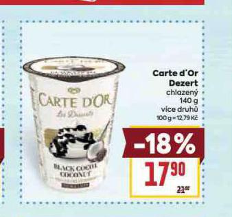 CARTE DOR DEZERT