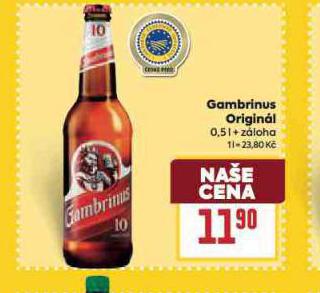 PIVO GAMBRINUS ORIGINL 10