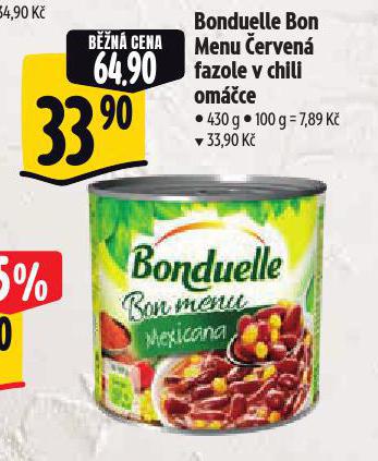 BONDUELLE BON MENU ERVEN FAZOLE V CHILLI OMCE