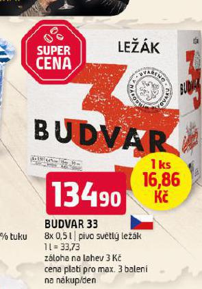 PIVO BUDVAR 33