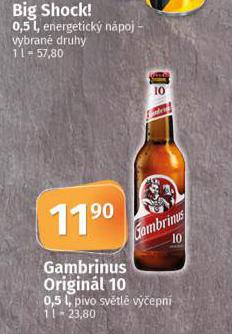 PIVO GAMBRINUS ORIGINL 10