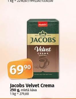 JACOBS VELVET CREMA MLET KVA