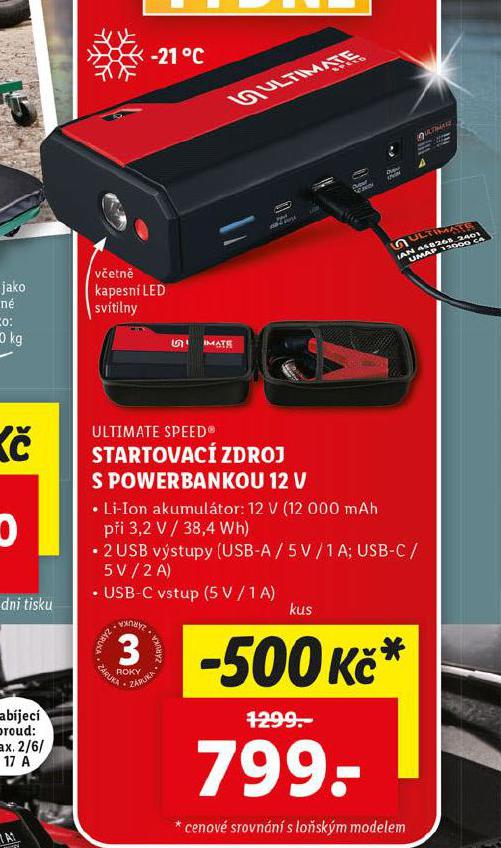 STARTOVAC ZDROJ S POWERBANKOU 12 V