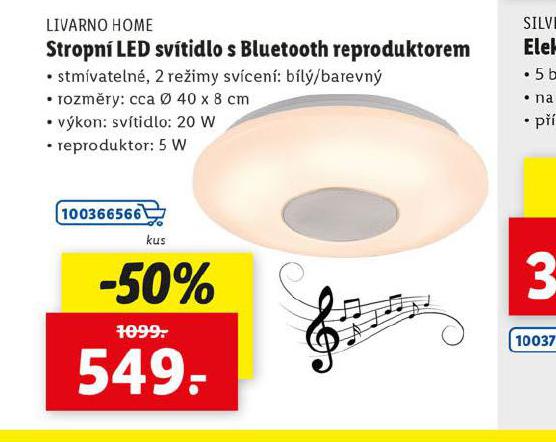 STROPN LED SVTIDLO S BLUETOOTH REPRODUKTOREM