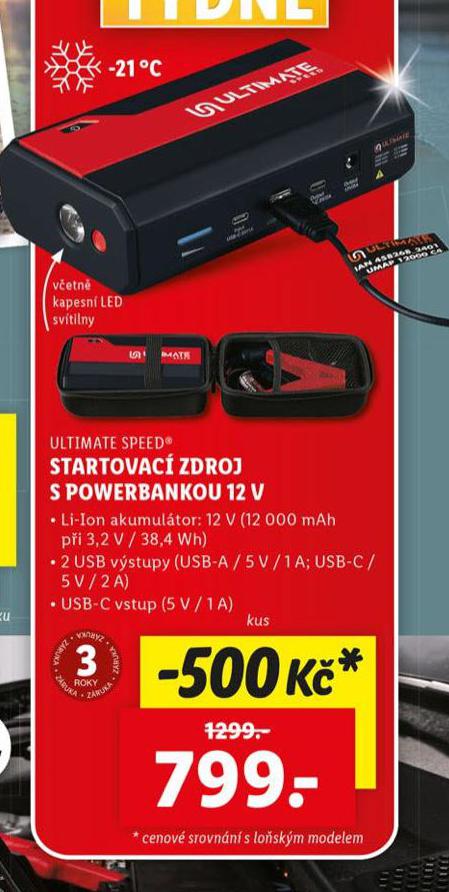 STARTOVAC ZDROJ S POWERBANKOU 12 V