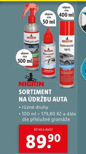 NIGRIN SORTIMENT NA DRBU AUTA