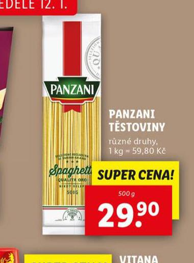 PANZANI TSTOVINY