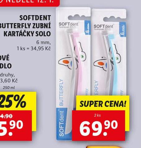 SOFDENT BUTTERFLY ZUBN KARTKY SOLO