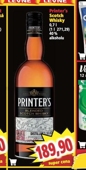 PRINTERS SCOTCH WHISKY