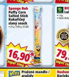 SPONTE BOB PUFFY CORN SALTED STICK KUKUIN SLAN SNACK