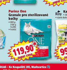 PURINA ONE GRANULE PRO STERILIZOVAN KOKY